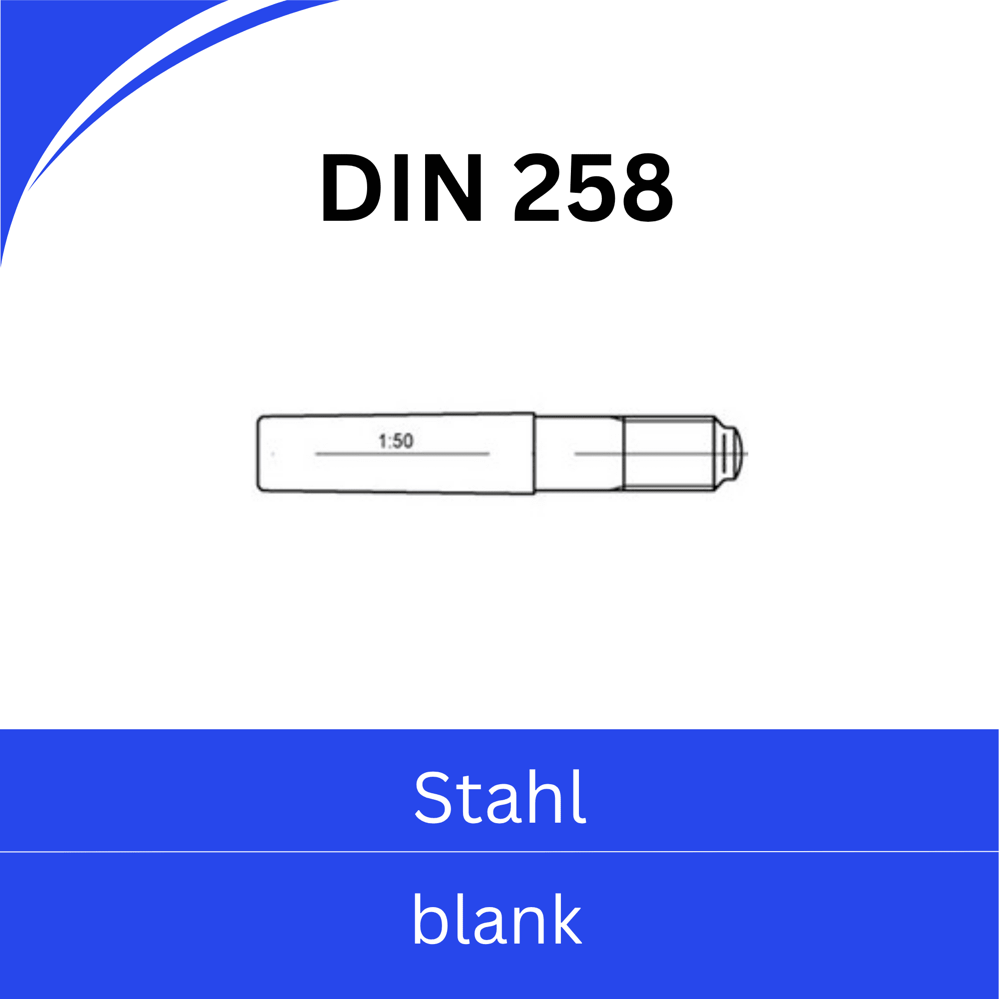 Bild von DIN 258 ➤ Kegelstifte mit Gewinde (ISO 8737)